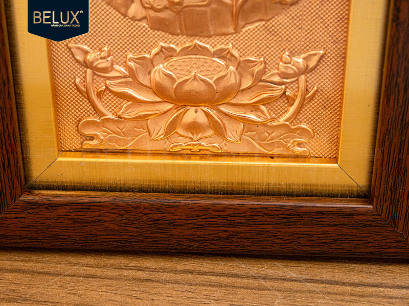 Tranh Bác Giáp bằng đồng đỏ 20x15cm